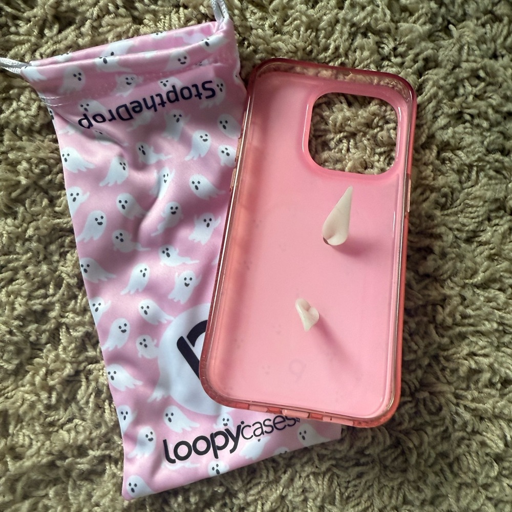 Loopy Pink Ghost Blushing Boos - iPhone 14 Pro Phone Case - Picture 2 of 2